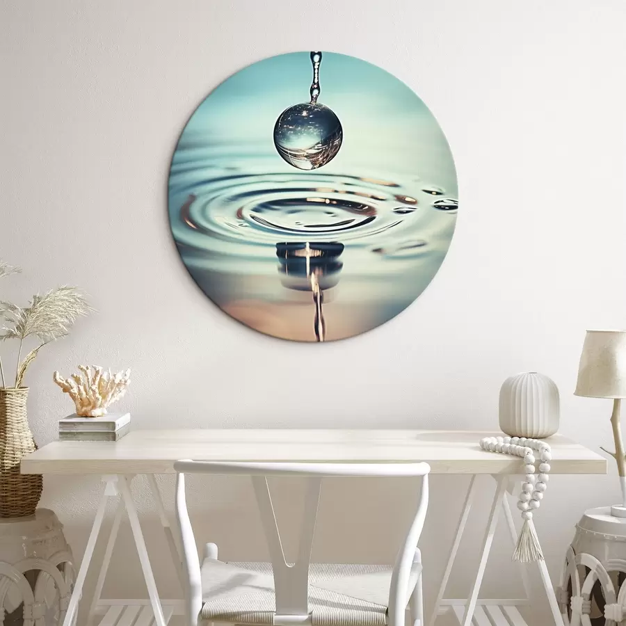 Tablouri O picătură de apă care cade cu sclipiri de lumină r45501