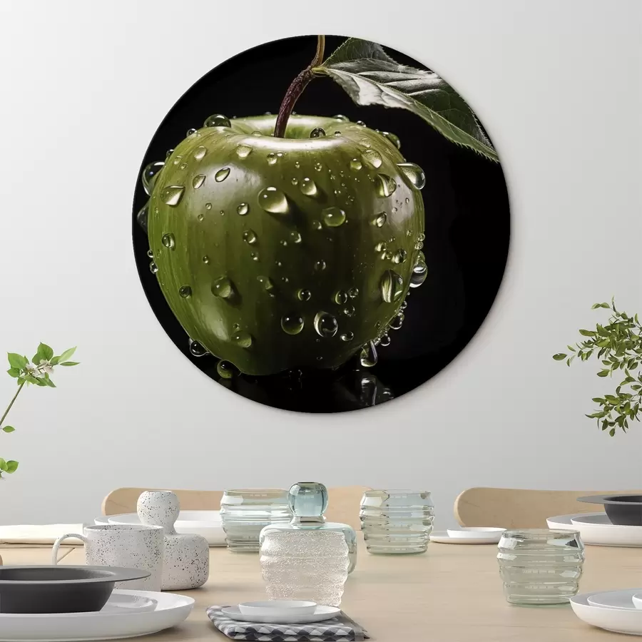 Tablouri Măr verde cu picături de apă r45506