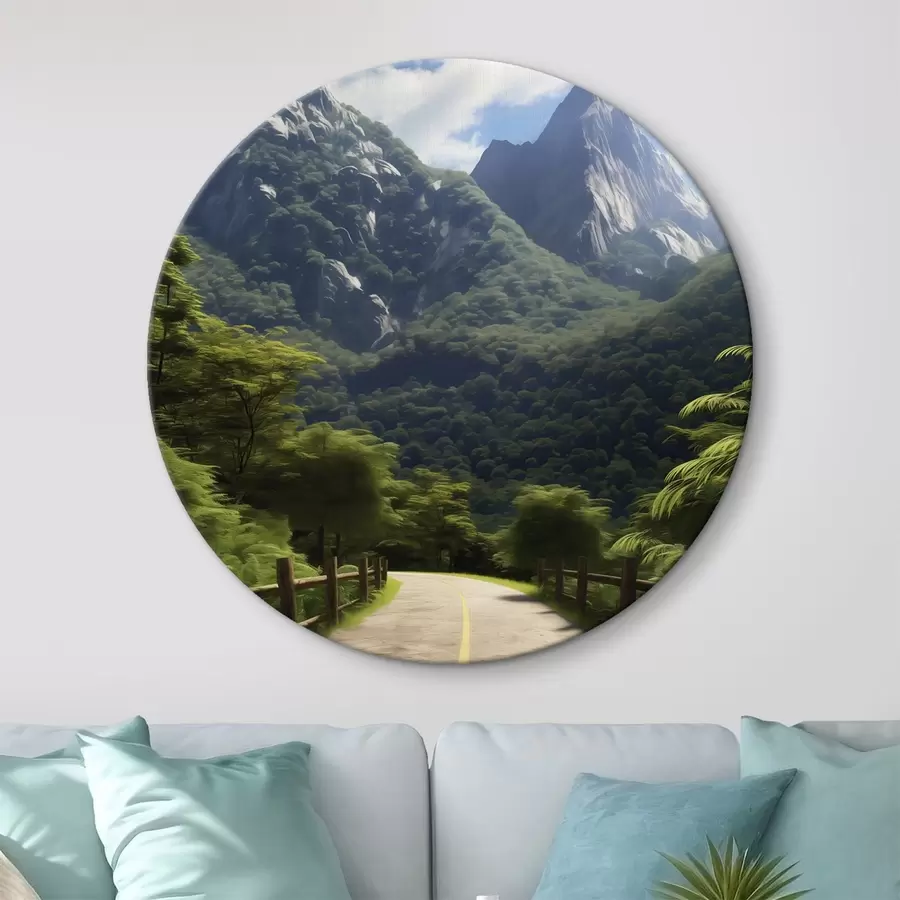 Tablouri Drum de munte printre copaci verzi r45525