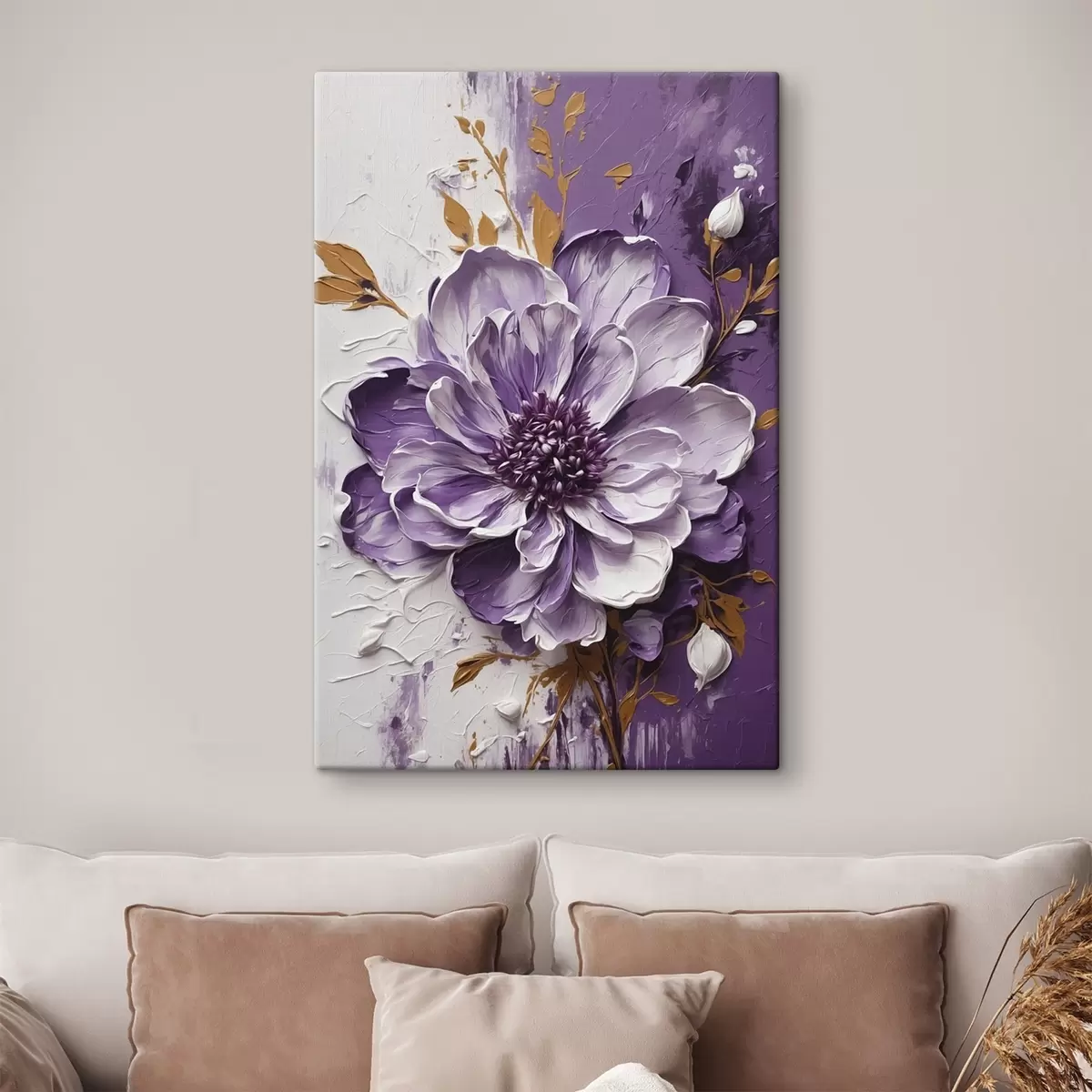 Tablouri Floare purpurie în stilul picturii volumetrice s45492