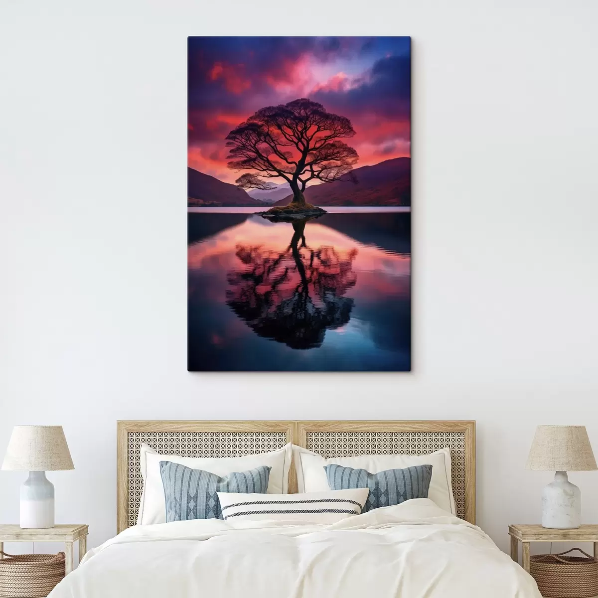 Tablouri Copac mare la apus de soare s45504