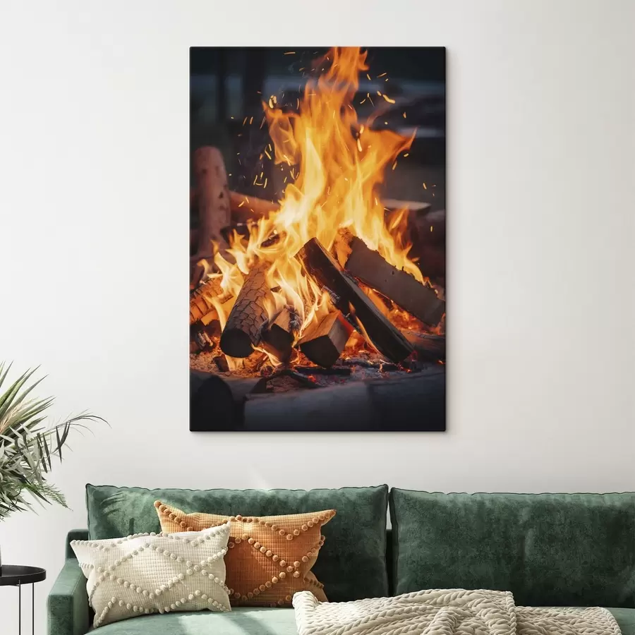 Tablouri Foc de tabără cu lemne s45514