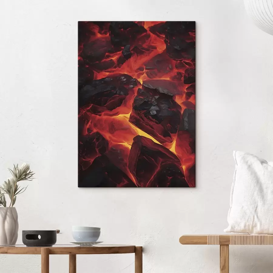 Tablouri Pietre fierbinți cu fluxuri de lavă s45515