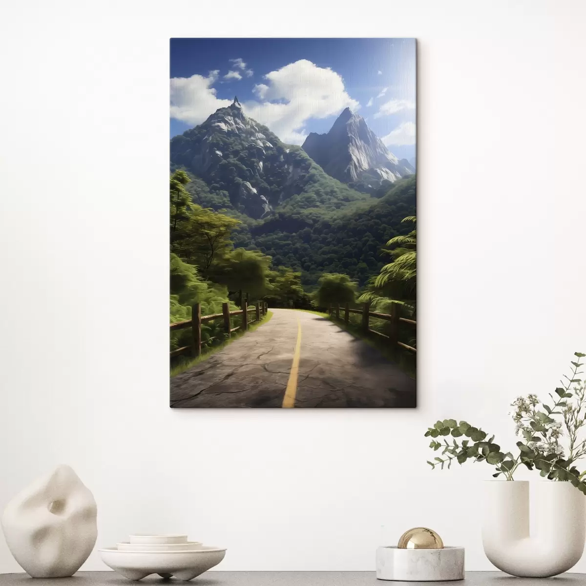 Tablouri Drum de munte printre copaci verzi s45525