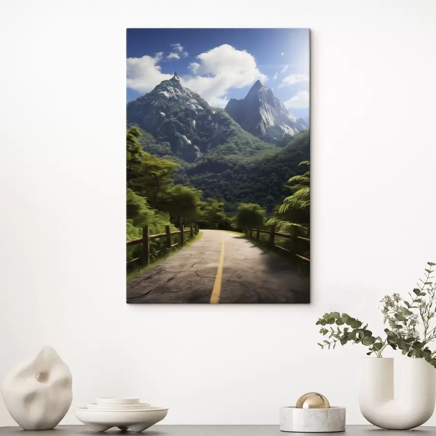 Tablouri Drum de munte printre copaci verzi s45525