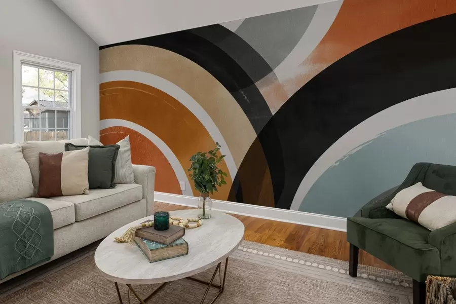 fototapet Cercuri abstracte multicolore w04425