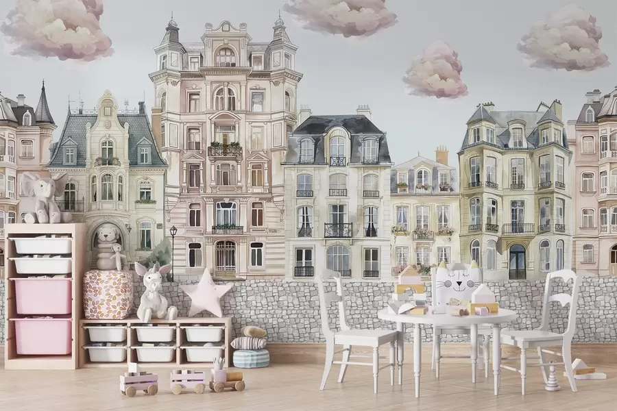 fototapet Case colorate, nori w04474v1