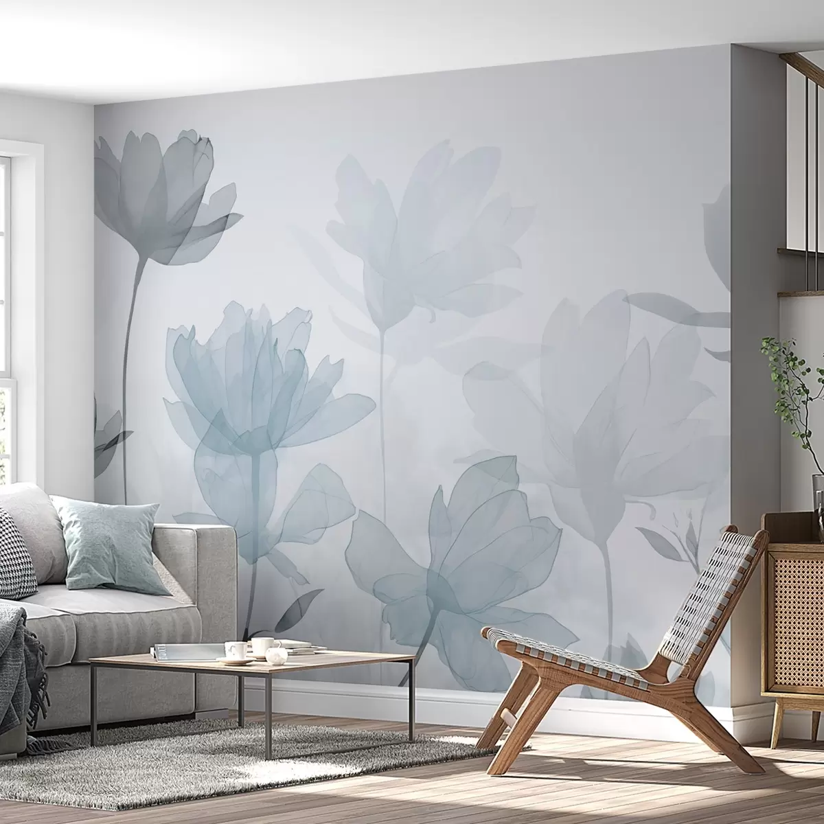 fototapet Siluete de flori w04489v1