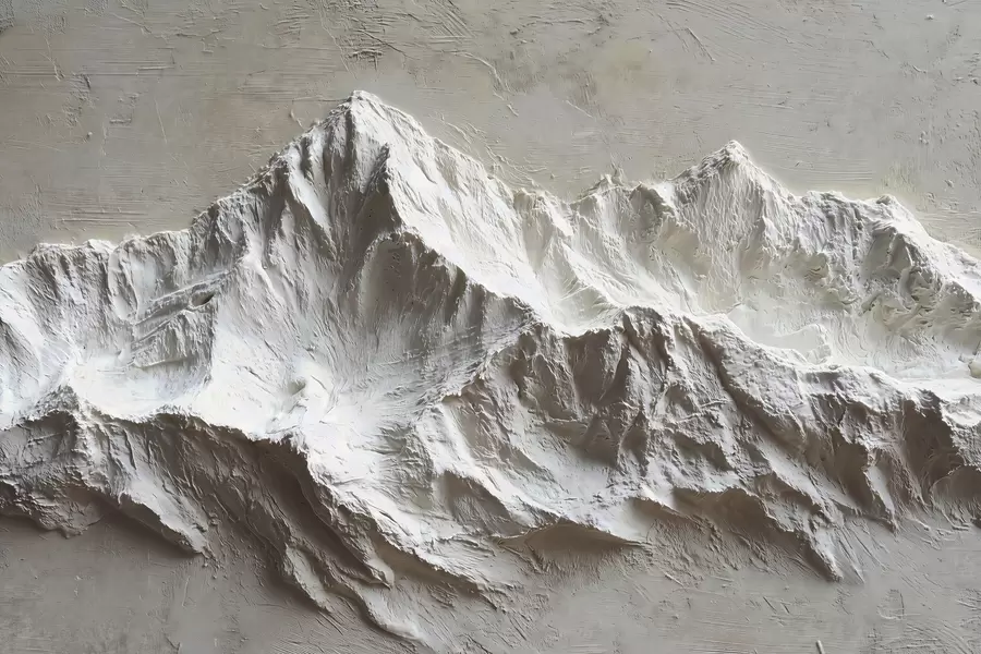 fototapet Munți în relief în tonuri deschise cu textură w04396