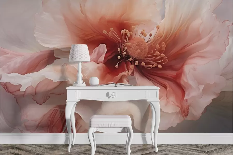 fototapet Floare mare în nuanțe de roșu și roz w04446v2