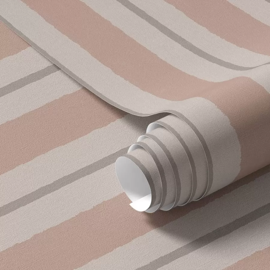 fototapet Teracotă-bej dungi largi cu un accent cenușiu a00513