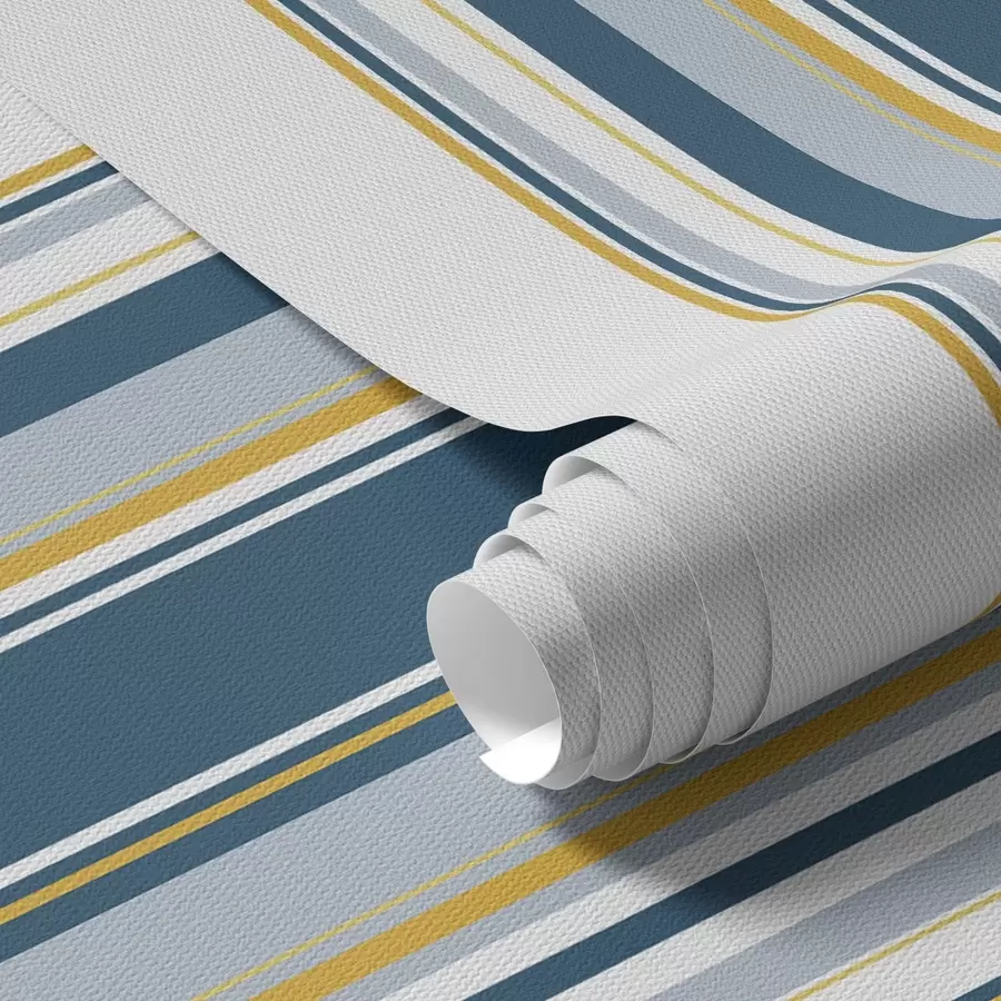 fototapet Model dens de dungi verticale albastre și galbene a00524
