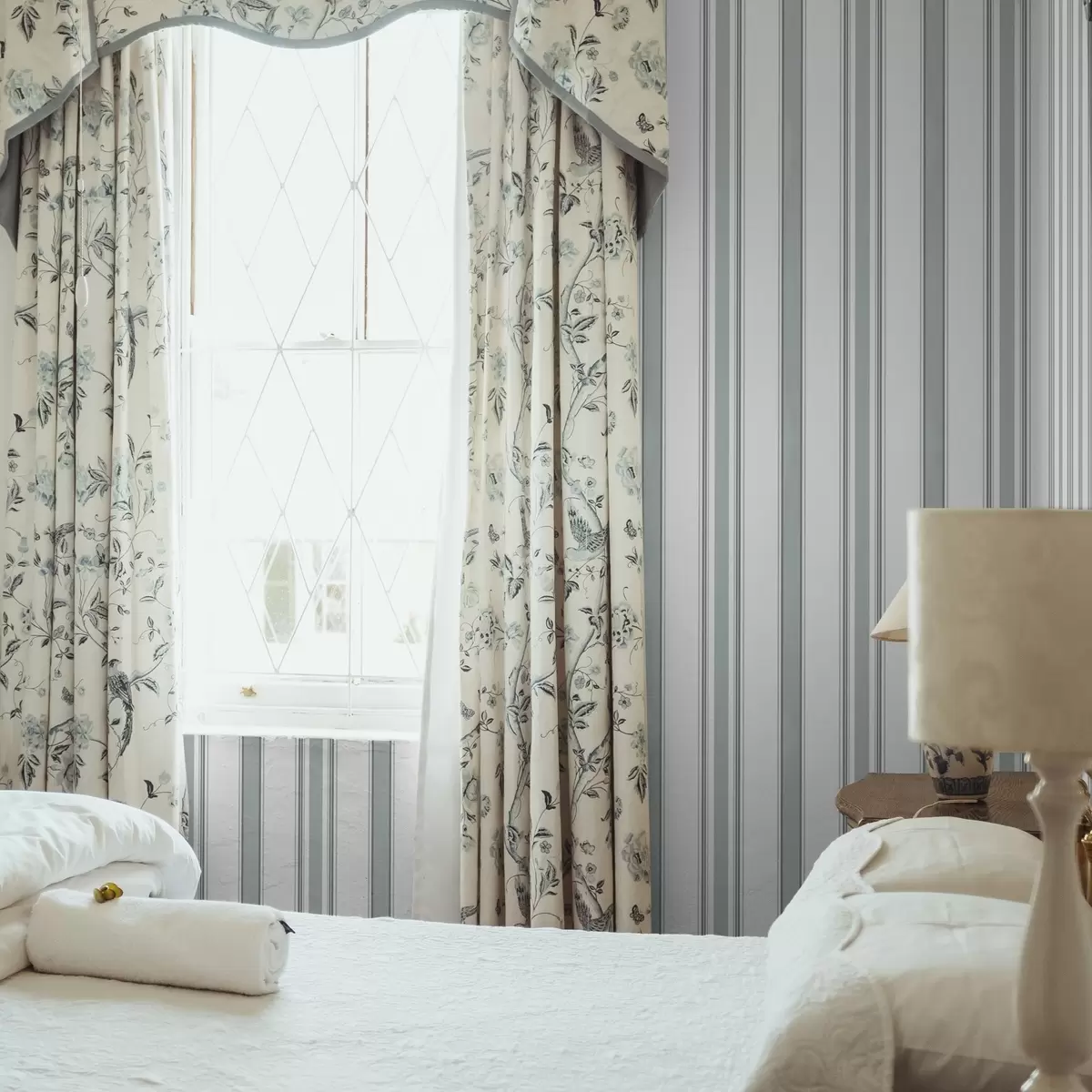 Wallpaper Model dublu cu dungi gri-albastru a00554