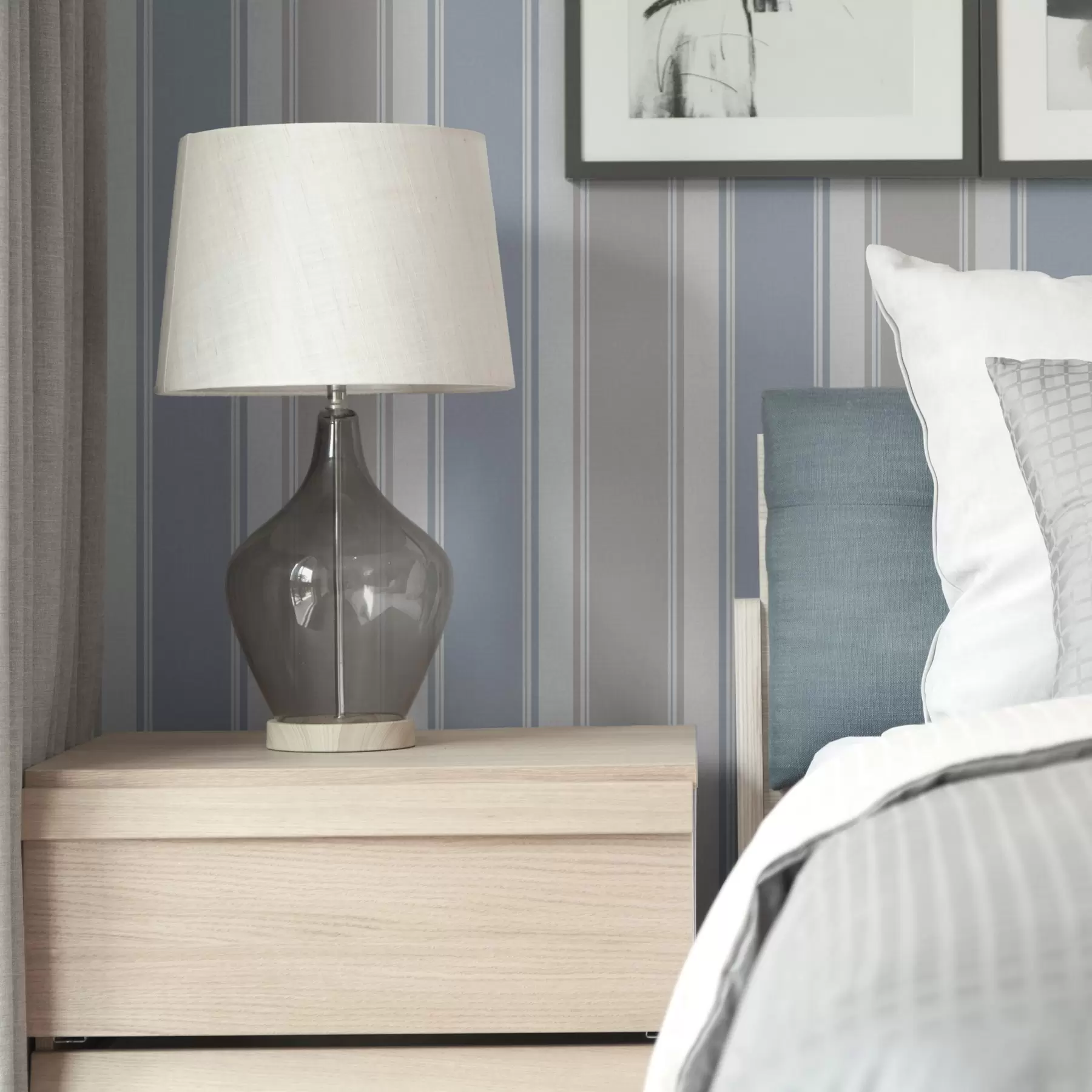 fototapet Combinație de dungi largi gri și albastre a00557