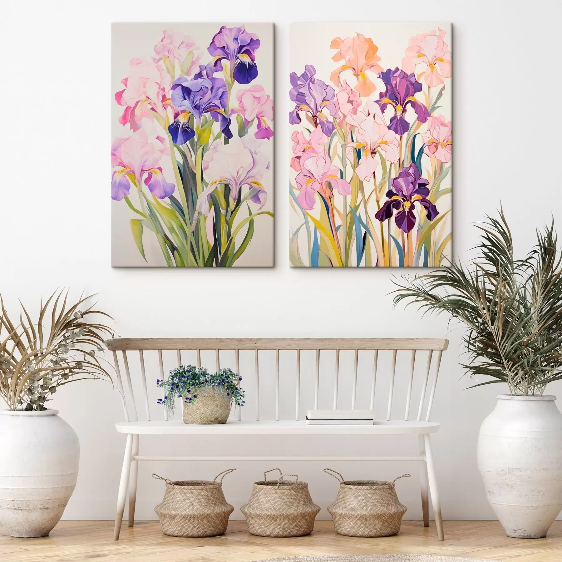 Tablouri Irisuri în nuanțe pastelate pe un fundal deschis m00660