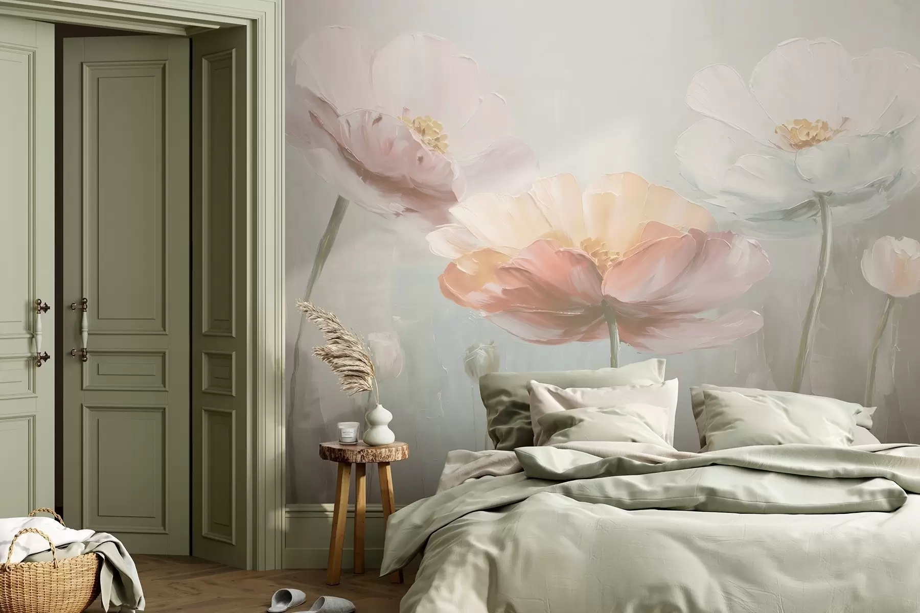fototapet Volumetric pastel maci în stil pictură în ulei w09310v1