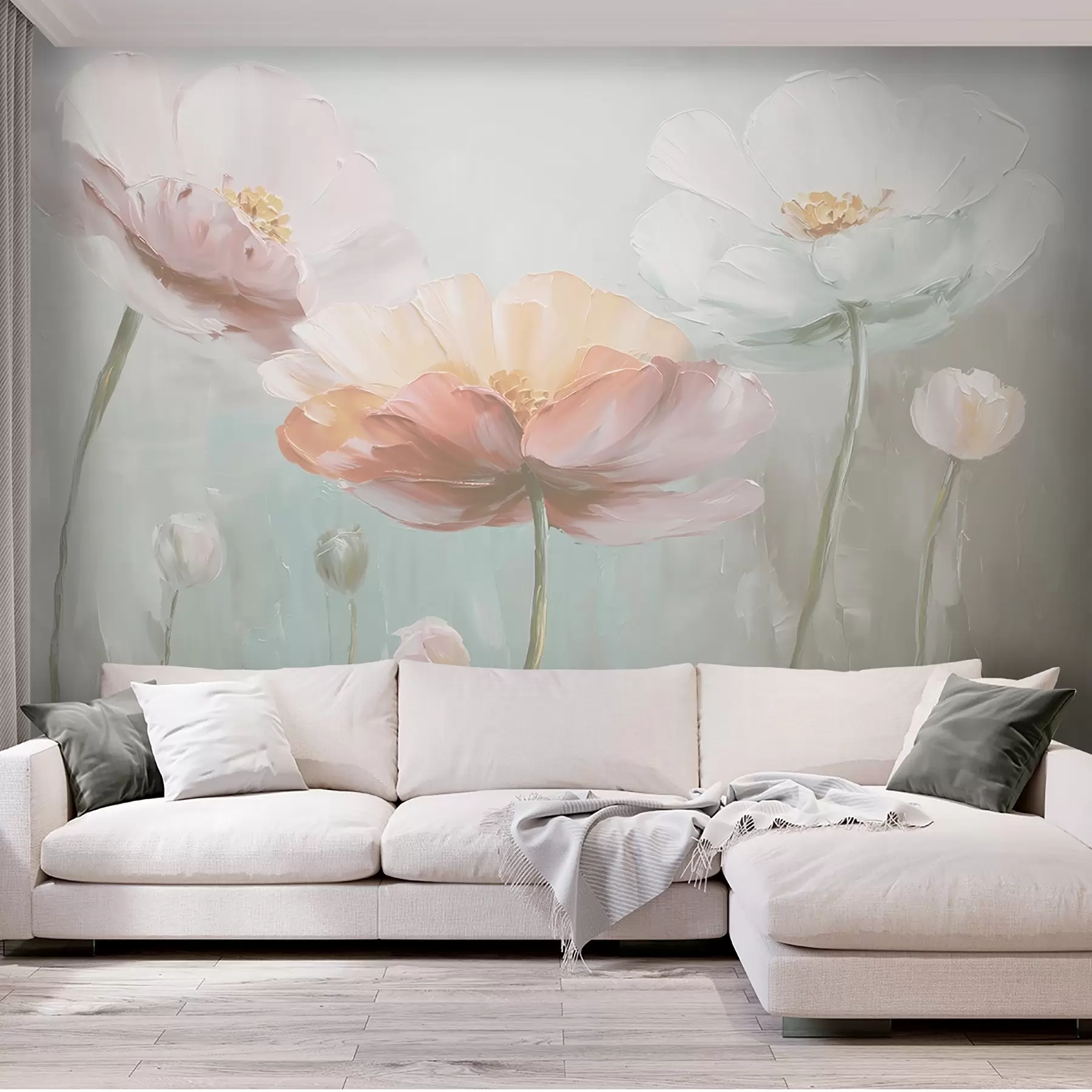 fototapet Volumetric pastel maci în stil pictură în ulei w09310v1