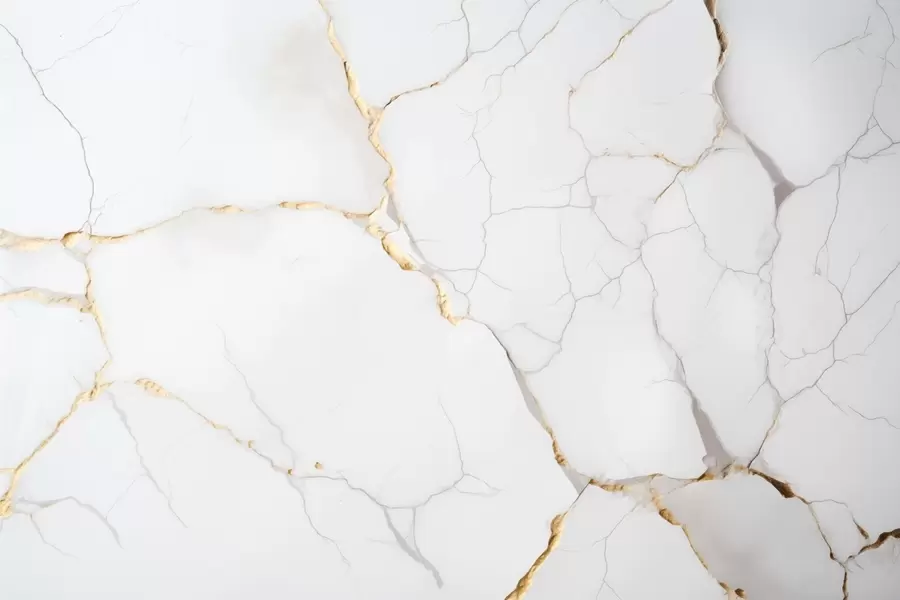 fototapet Imitație de marmură cu crăpături fine și vene galbene w09390