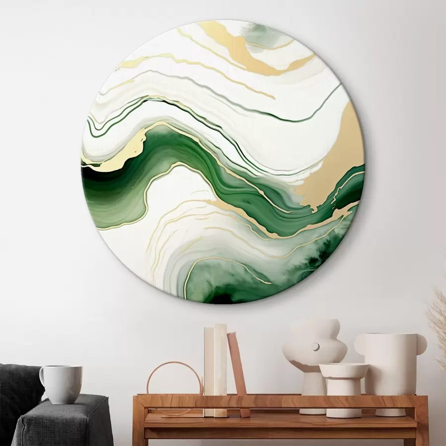 Tablouri Modele de marmură verde deschis și portocaliu r45696