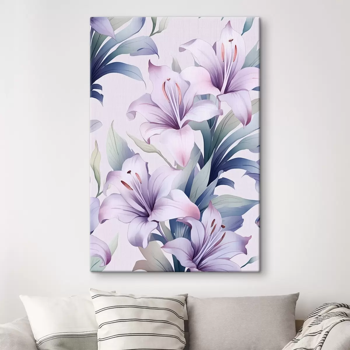 Tablouri Crini mari roz-violet cu frunze verzi s45698