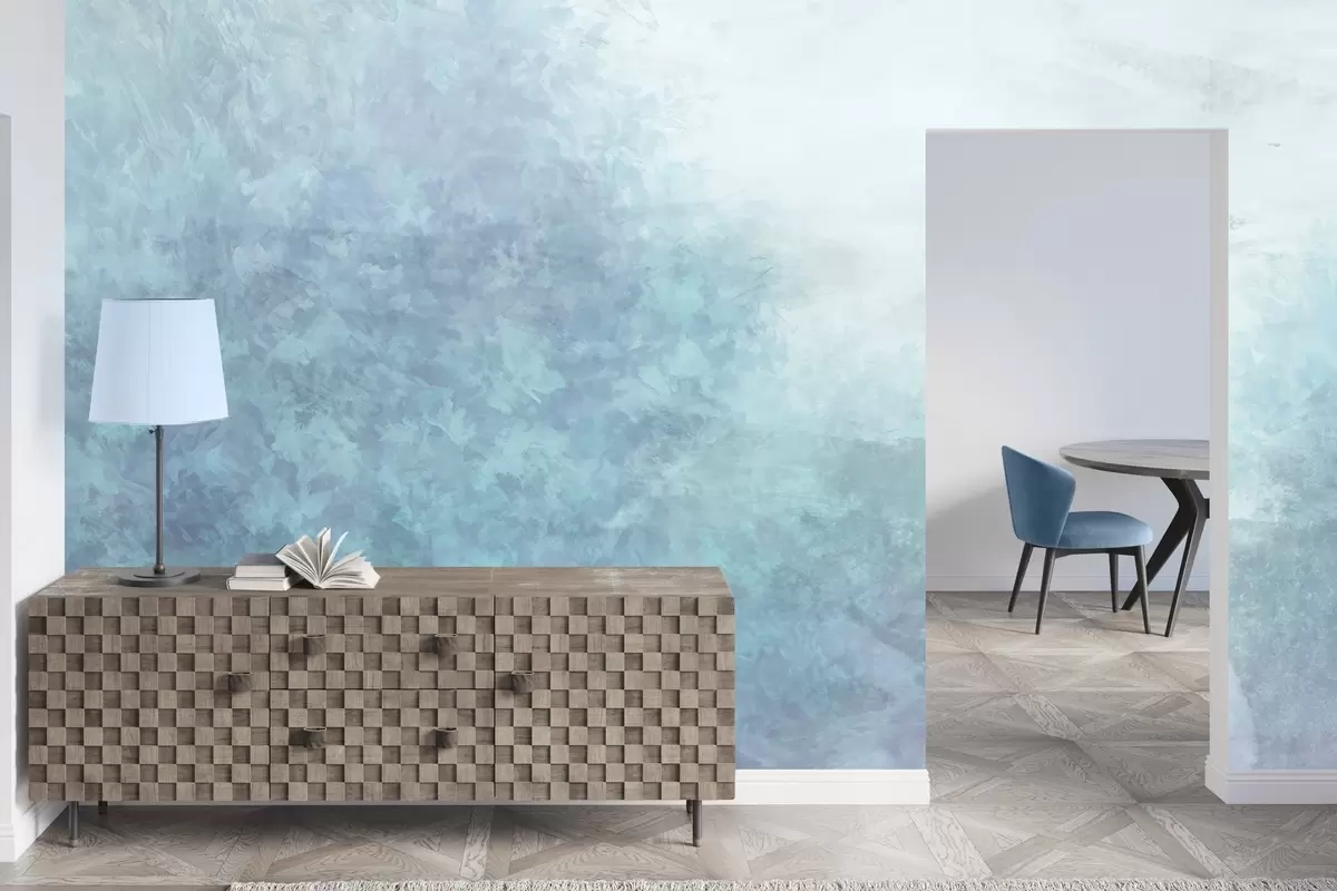 fototapet  Imitație de frunze pe un perete de beton w04468v1