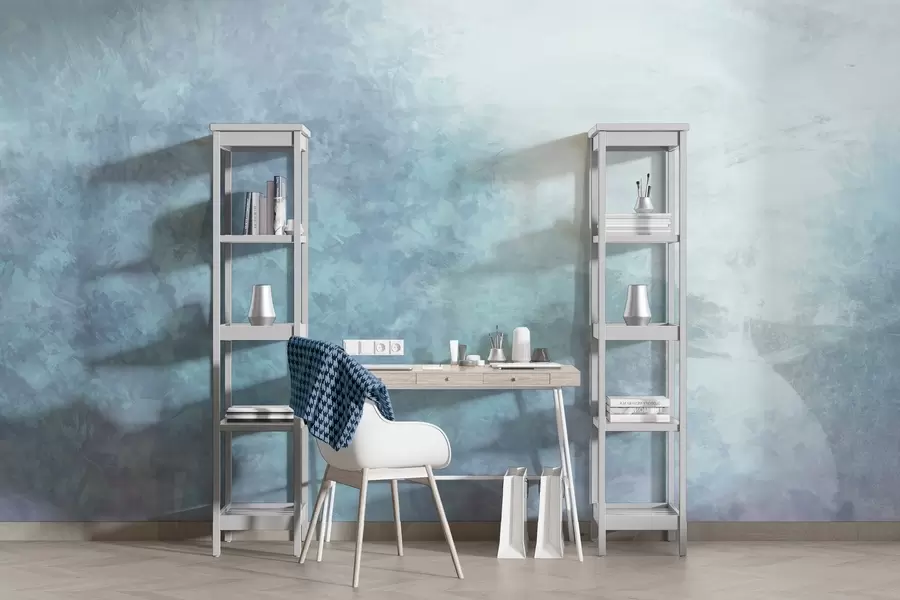 fototapet  Imitație de frunze pe un perete de beton w04468v1