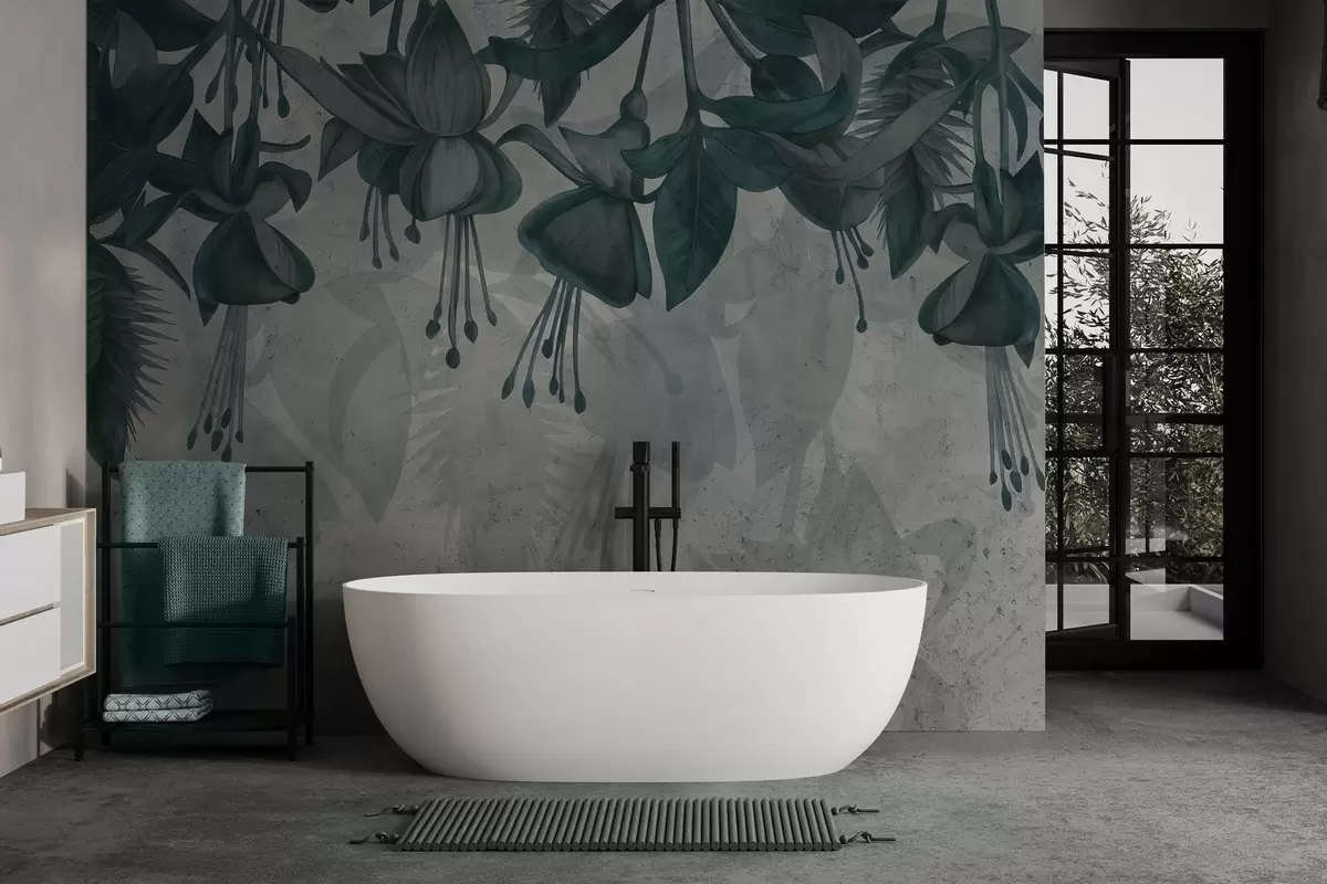 fototapet Agățat flori în stil grunge w04472v1