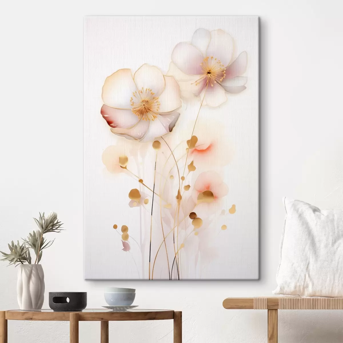 Tablouri Flori pastelate în stil abstract s45643