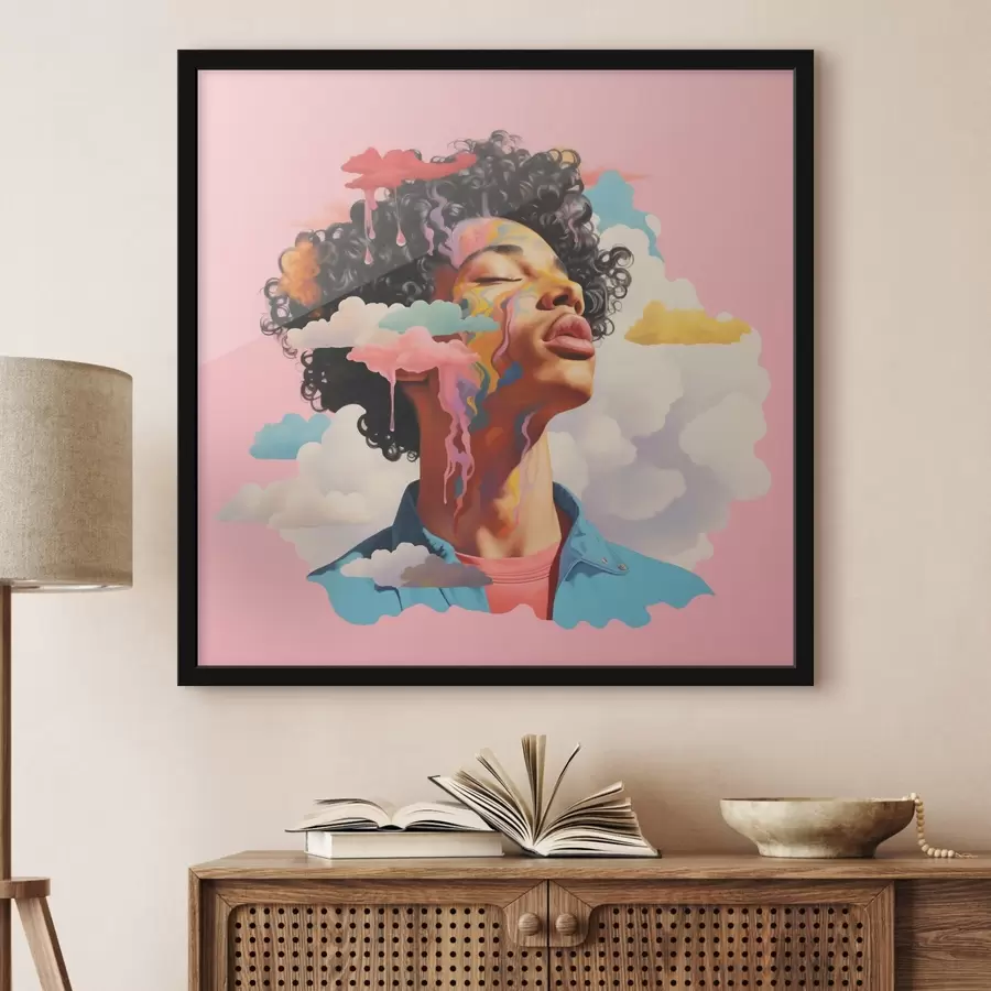 fototapet Visător în nori în stil acuarelă f45636