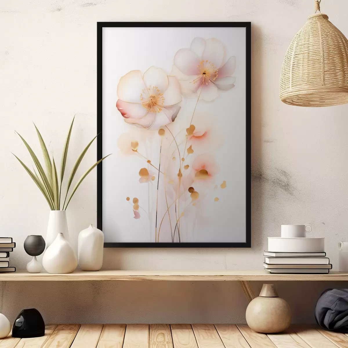 Poster Flori pastelate în stil abstract f45643