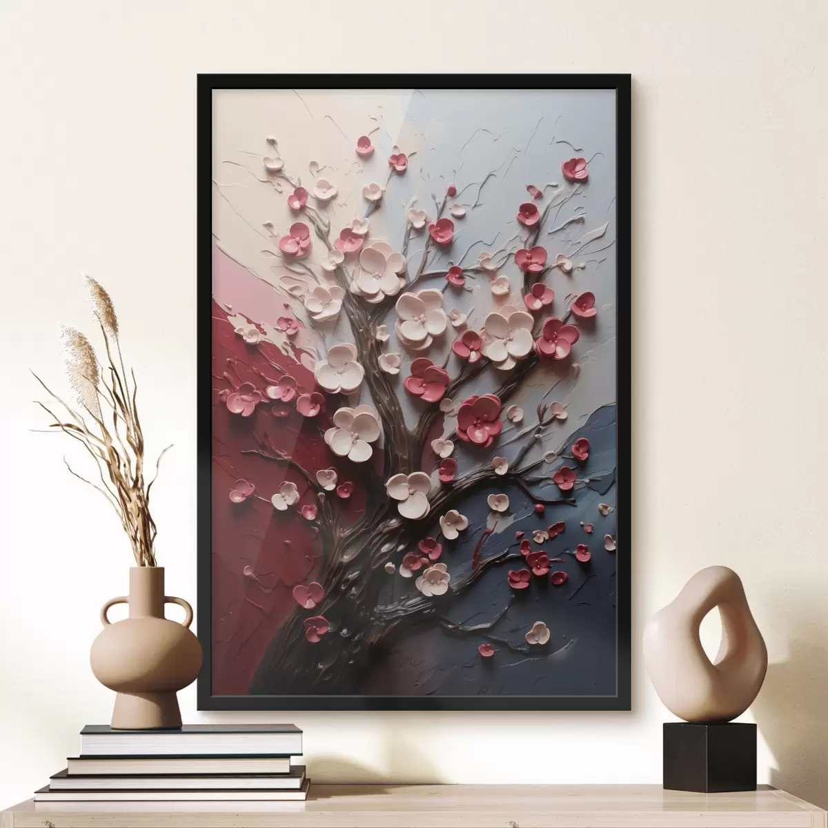 Poster Volumetric sakura în stil de pictură texturată f45650