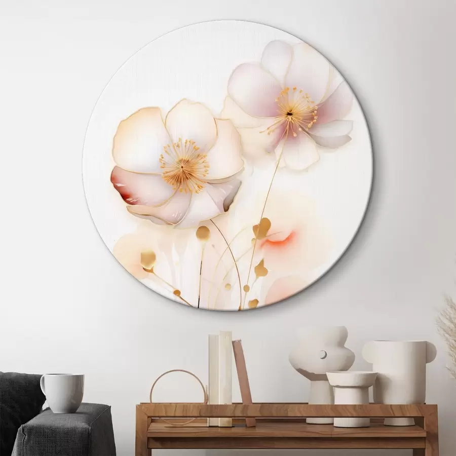 Tablouri Flori pastelate în stil abstract r45643