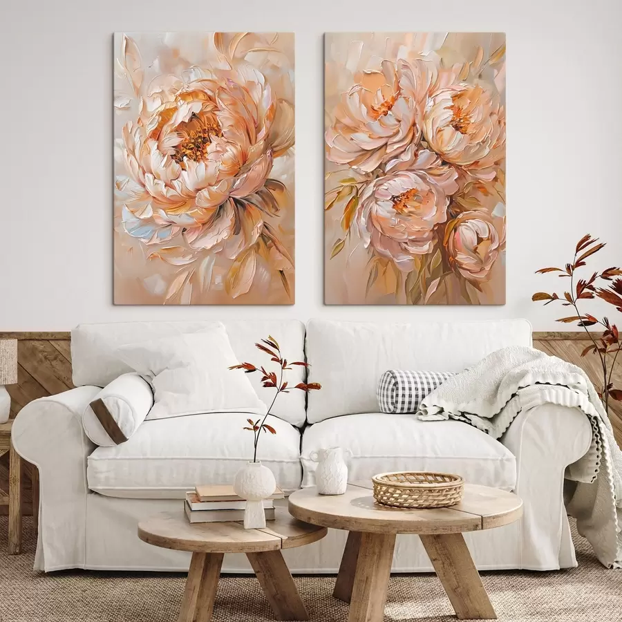 Tablouri Bujori abstracți delicați m00673