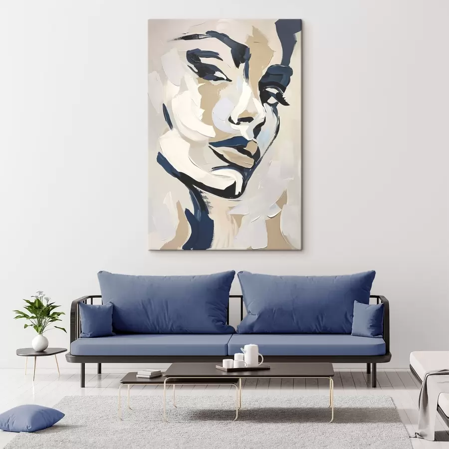 Tablouri Portret abstract al unei femei cu imitații de pensule s45593