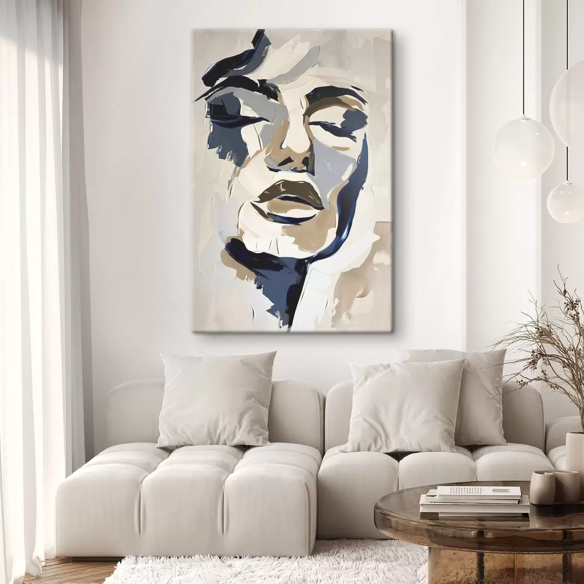 Tablouri Portret abstract al unei femei cu imitații de pensule s45743