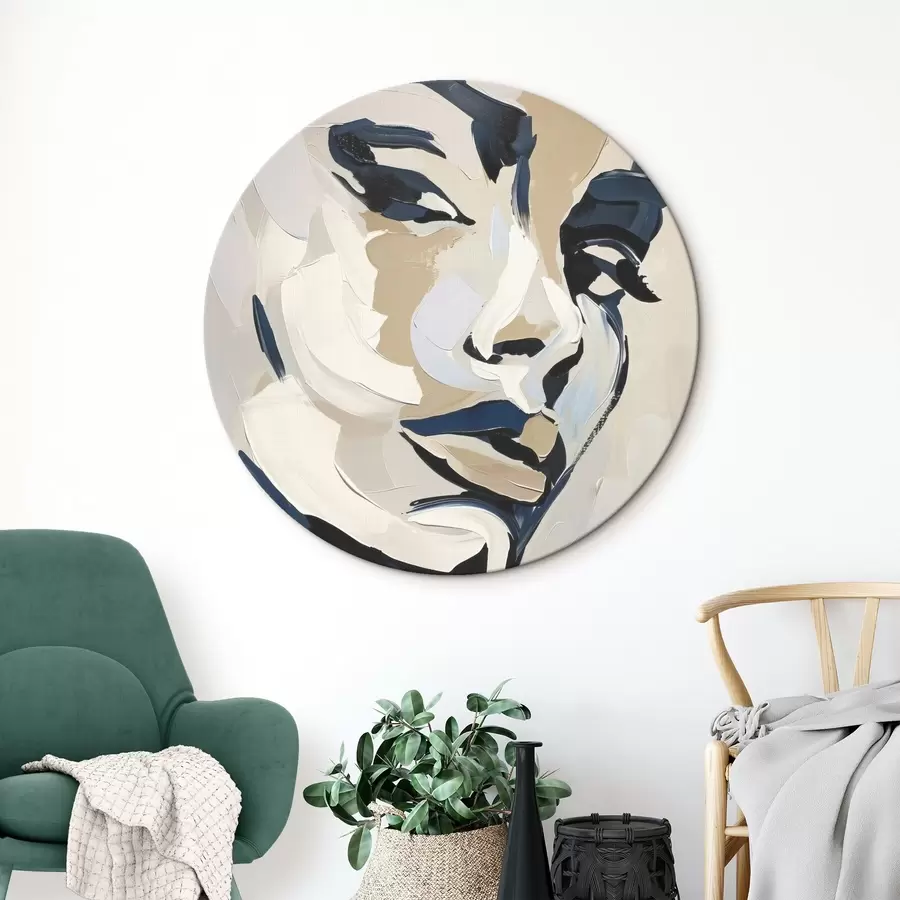 Tablouri Portret abstract al unei femei cu imitații de pensule r45593