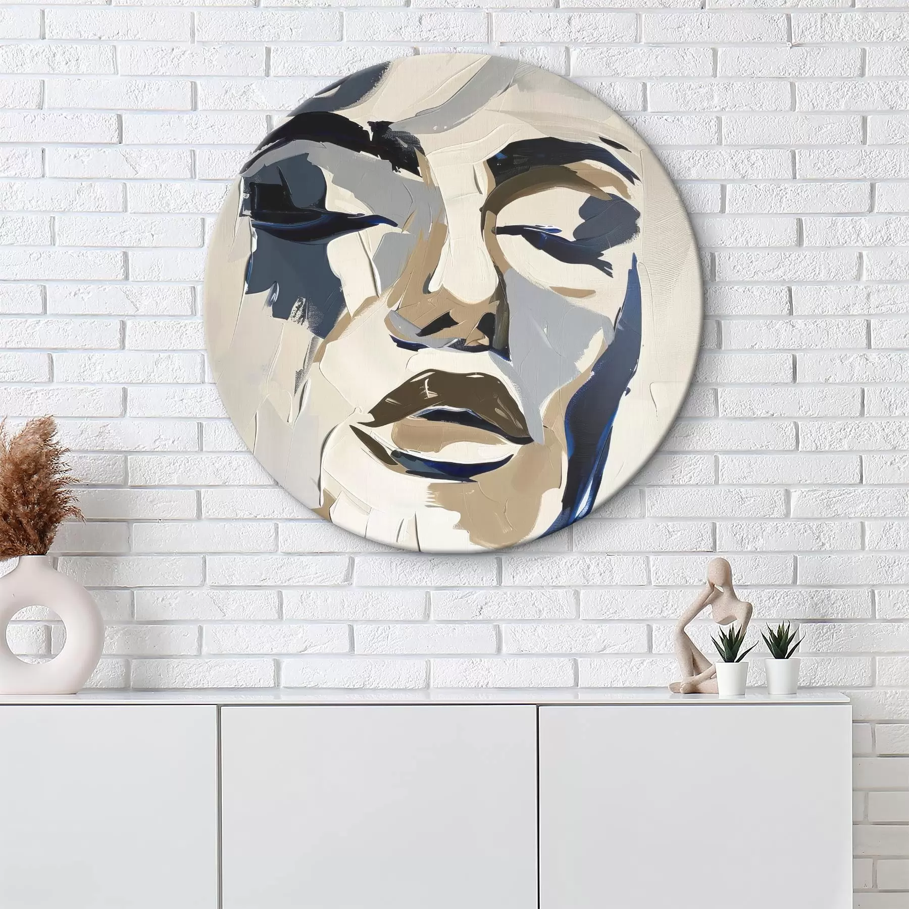 Tablouri Portret abstract al unei femei cu imitații de pensule r45743