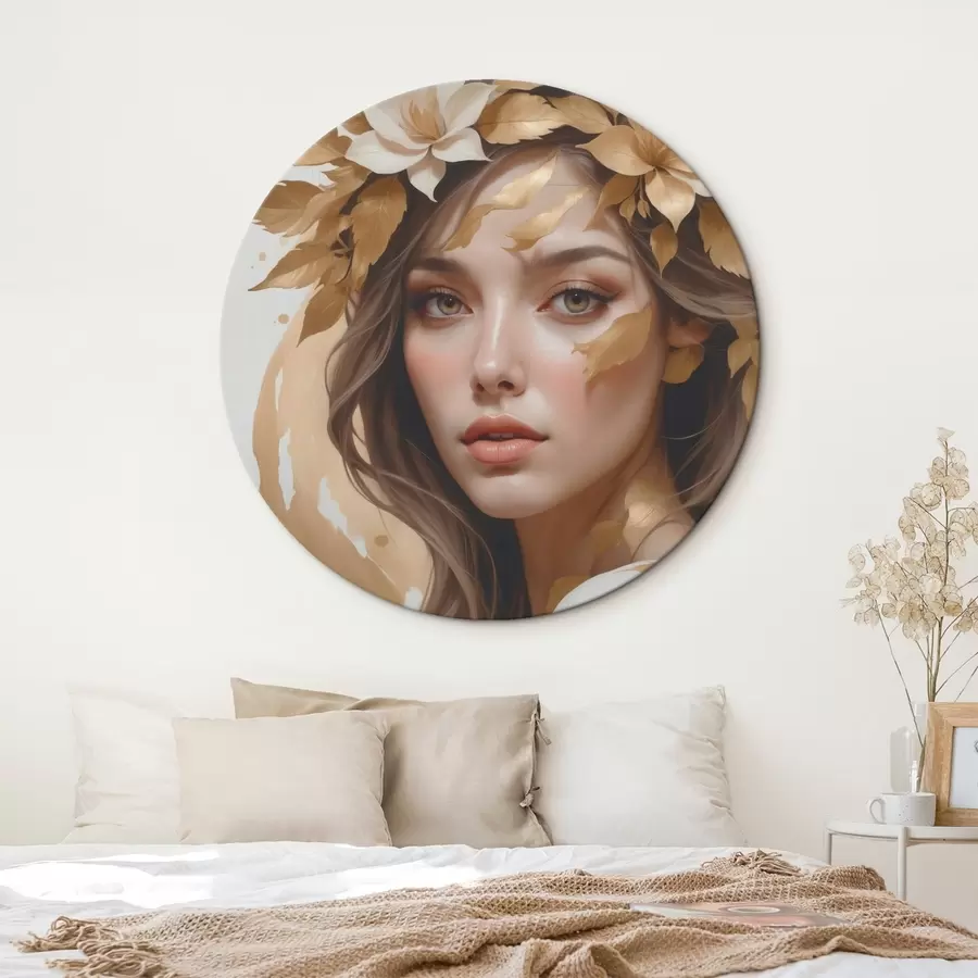 Tablouri O femeie cu frunze în păr r45748
