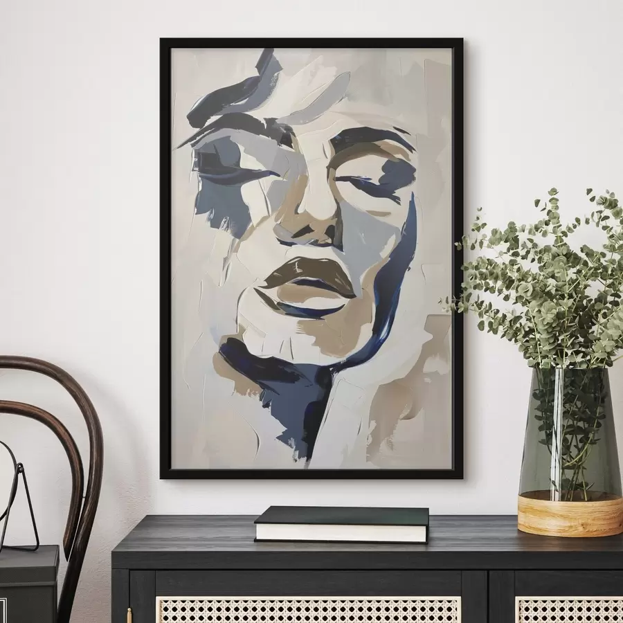 fototapet Portret abstract al unei femei cu imitații de pensule f45743