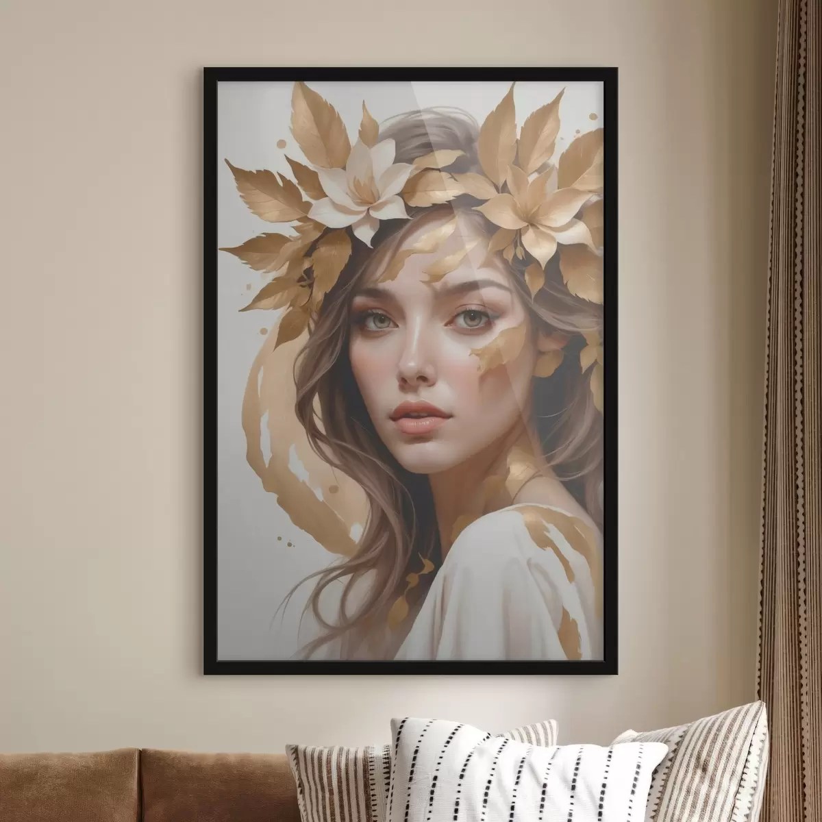 Poster O femeie cu frunze în păr f45748