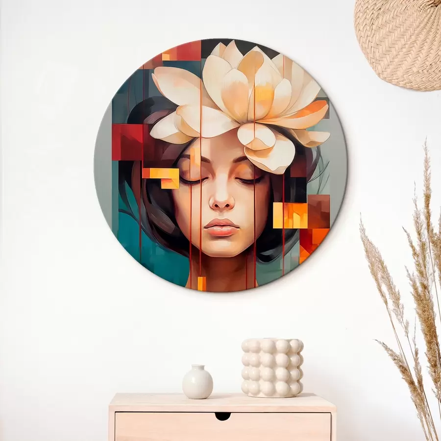 Tablouri Femeie cu o floare r45796