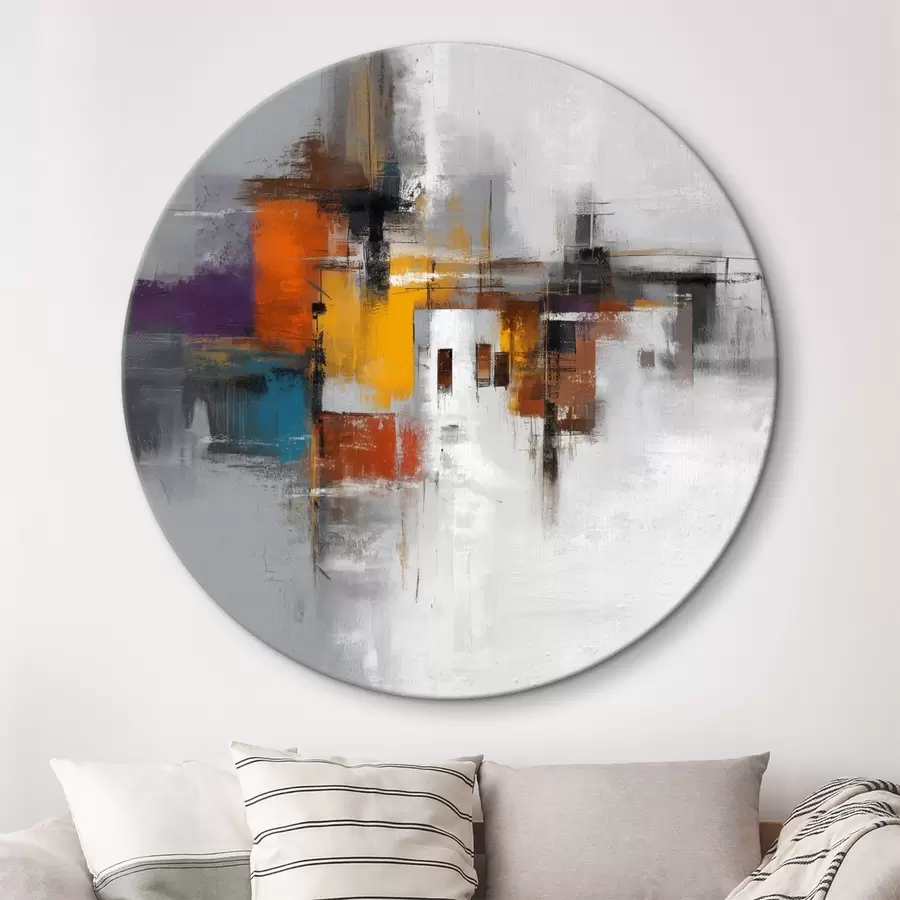 Tablouri Abstracție colorată cu motive geometrice r45239