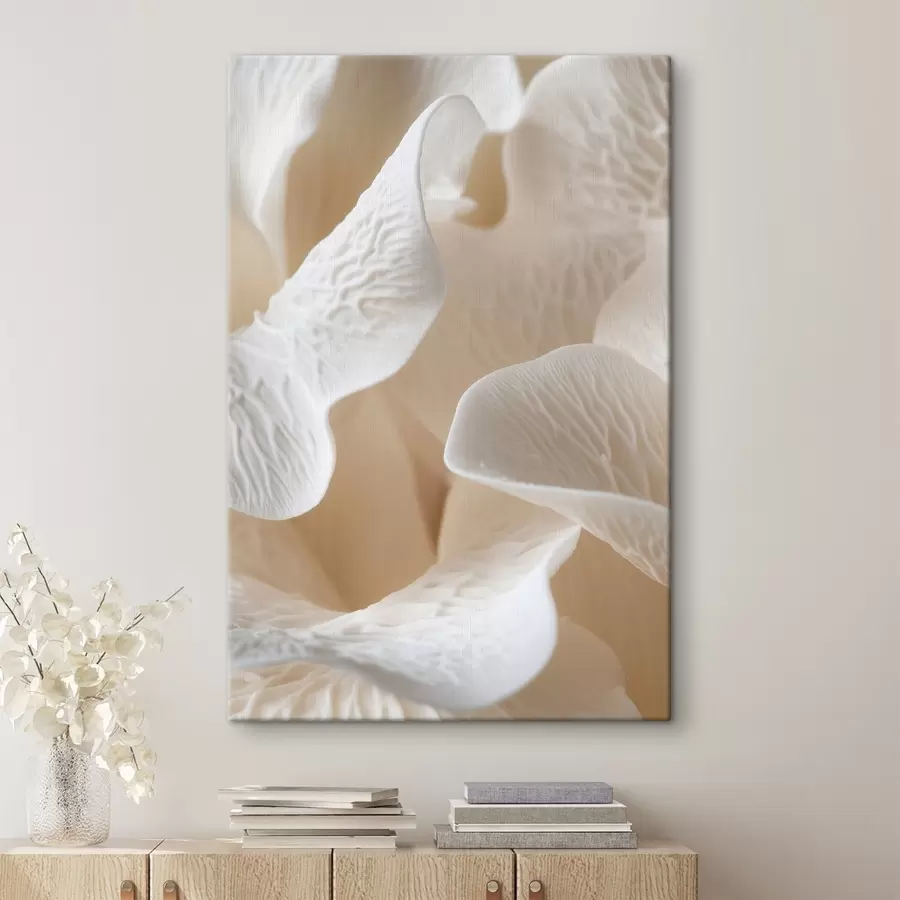 Tablouri petale cu nervuri în nuanțe de bej s45703