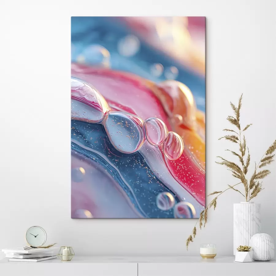 Tablouri valuri multicolore cu bule s45705