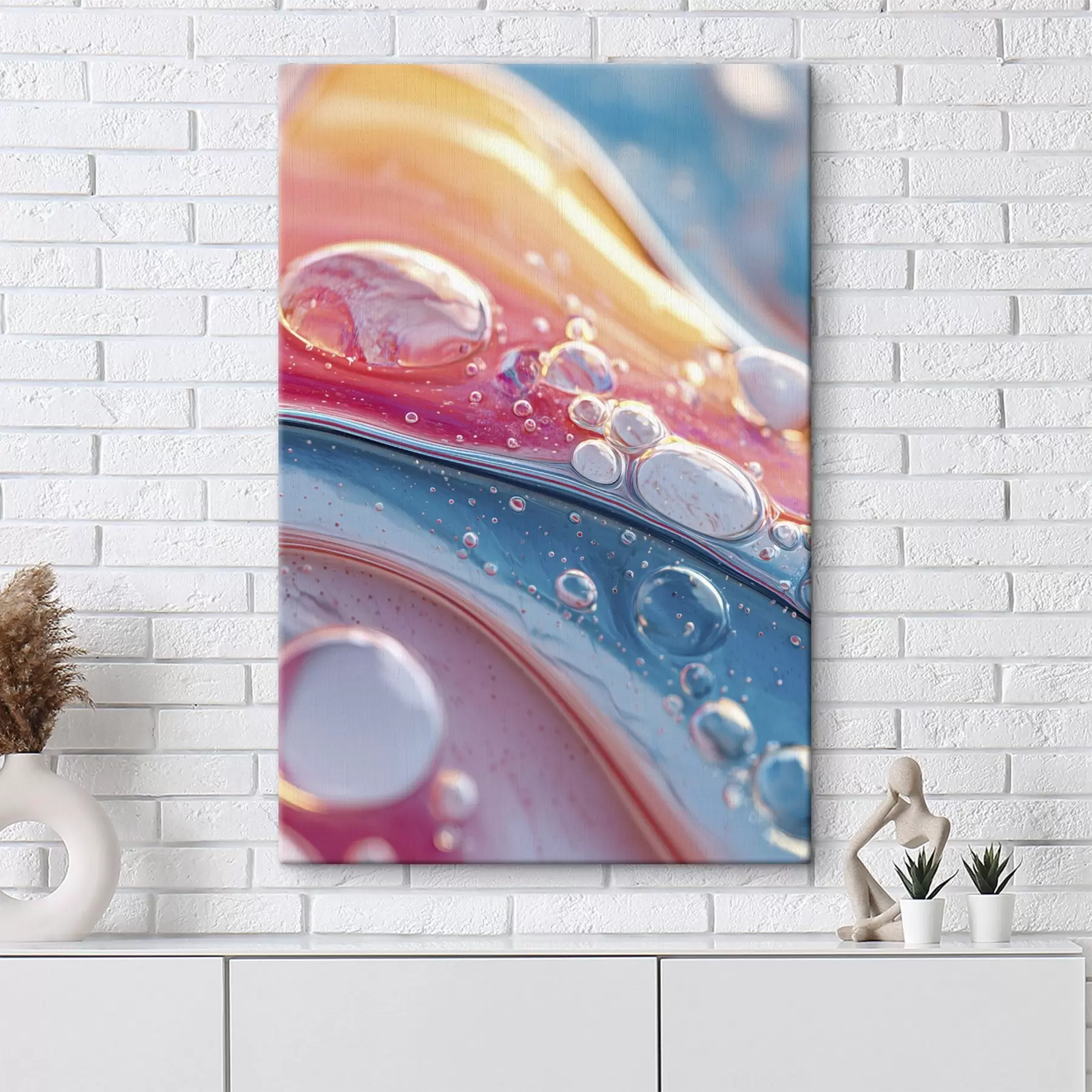 Tablouri valuri multicolore cu bule s45707