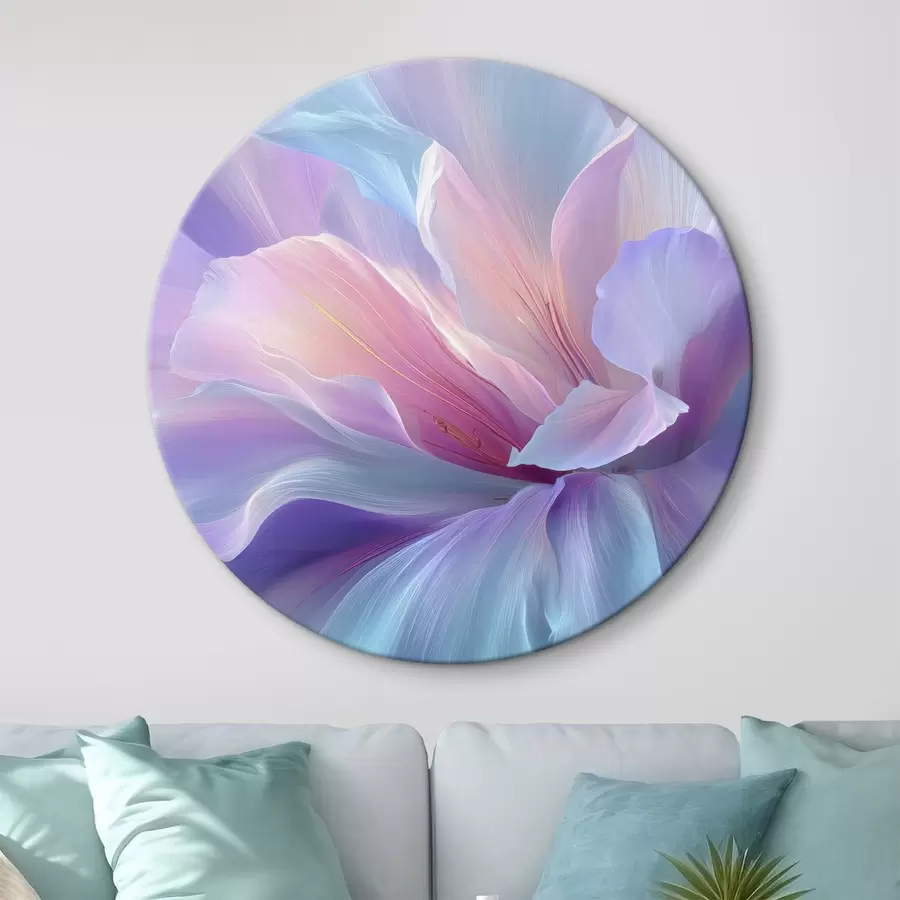 Tablouri o floare delicată, de basm, cu petale în nuanțe de violet, albastru și roz. r45710