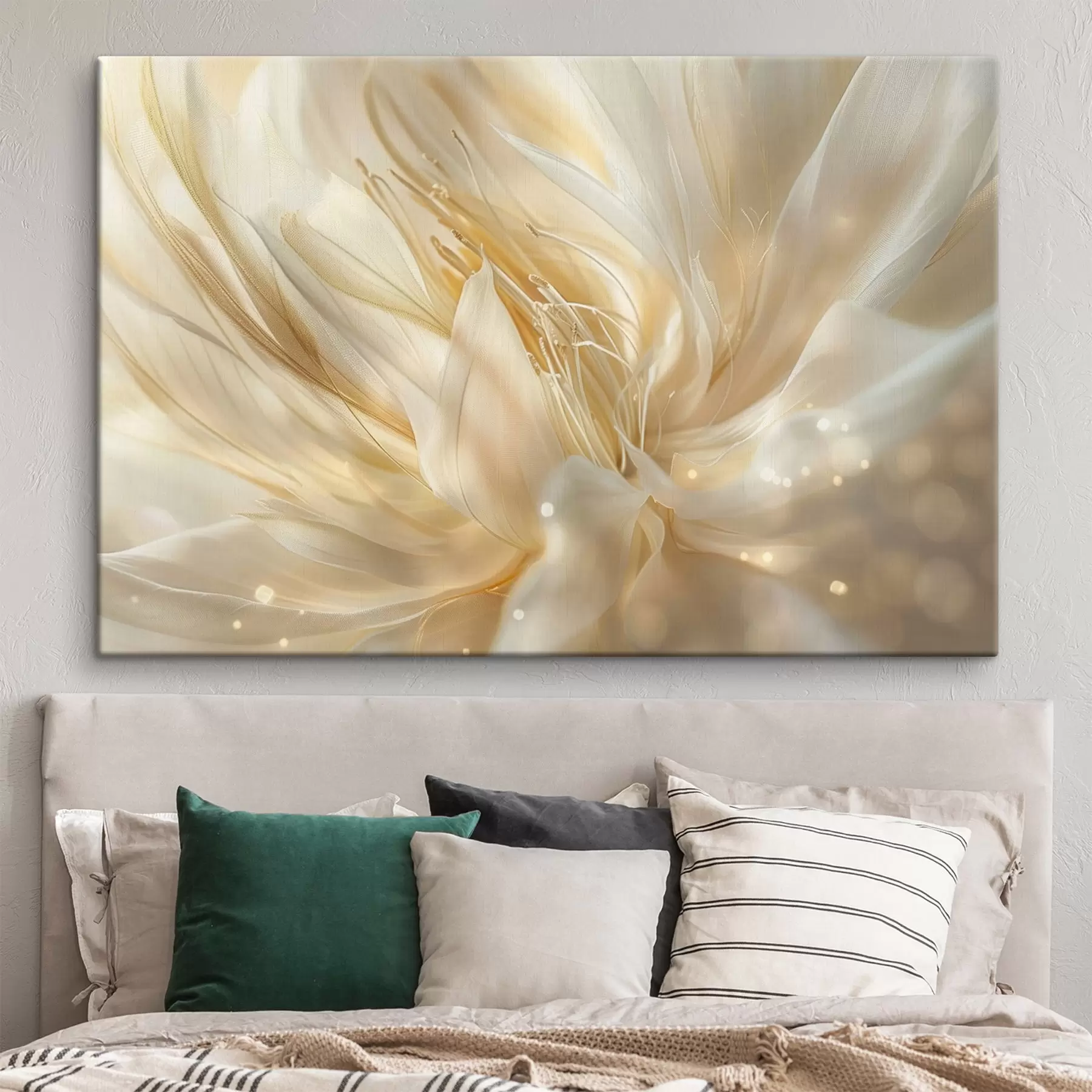 Tablouri Floare abstractă ușoară în strălucire galben-portocaliu s45819