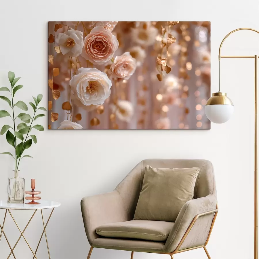 Tablouri Trandafiri cremoși cu accente s45824