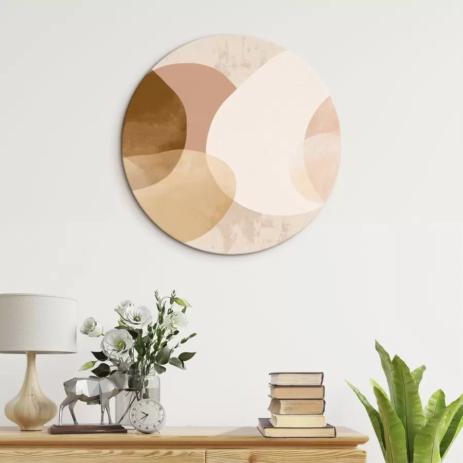 Tablouri Cercuri abstracte translucide într-o paletă caldă r45803