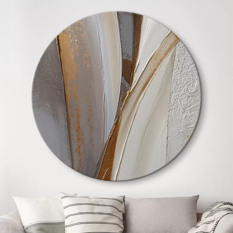 Tablouri Linii abstracte texturate cu sclipiri galbene și portocalii r45810